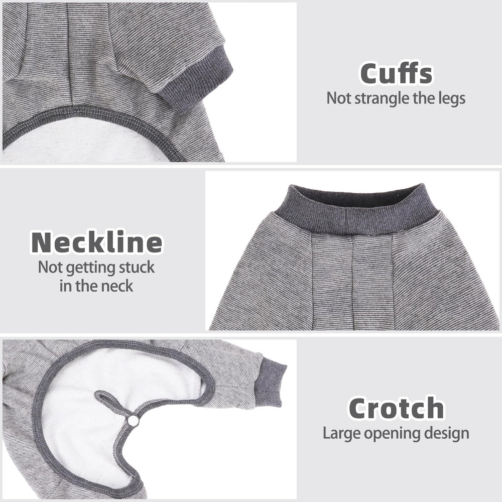 PUPTECK pijama para perros: orificio para cola y libertad de movimiento.