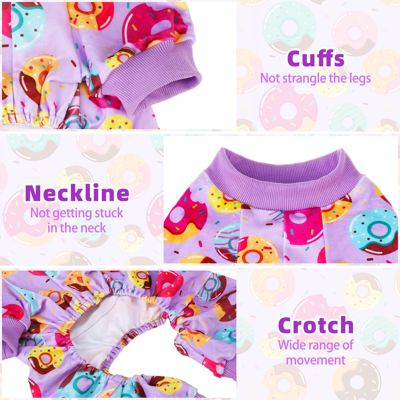 Pupteck pijamas perro bolsillo decorativo, práctico para snacks