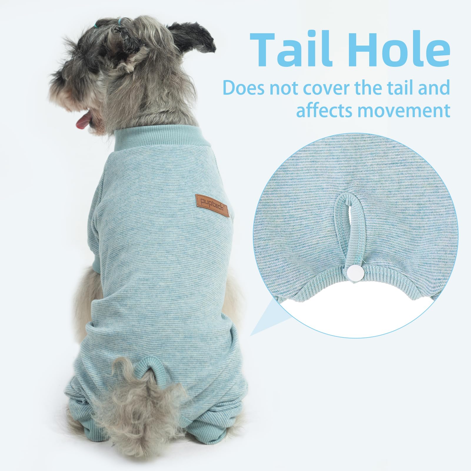 PUPTECK pijama para perro, diseño ponible, fácil de poner.