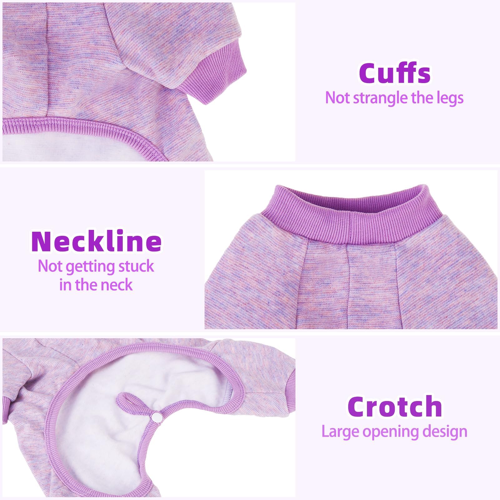 PUPTECK pijamas para perros de felpa suave y cálida para días fríos.