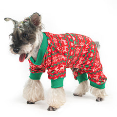 PUPTECK pijamas para perro verde con cuello elástico, libertad de movimiento