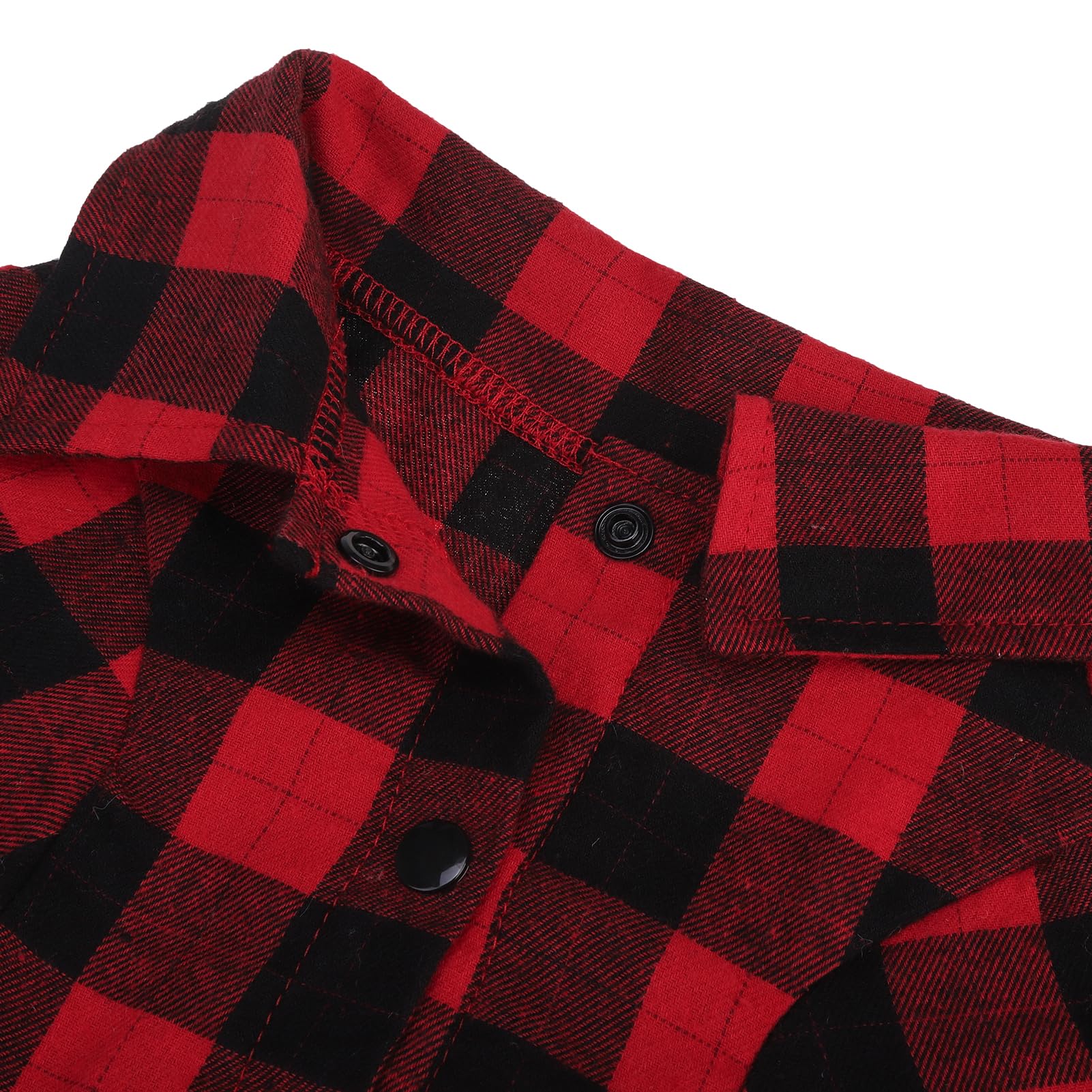 PUPTECK camisa plaid roja para perro, fácil de colocar.