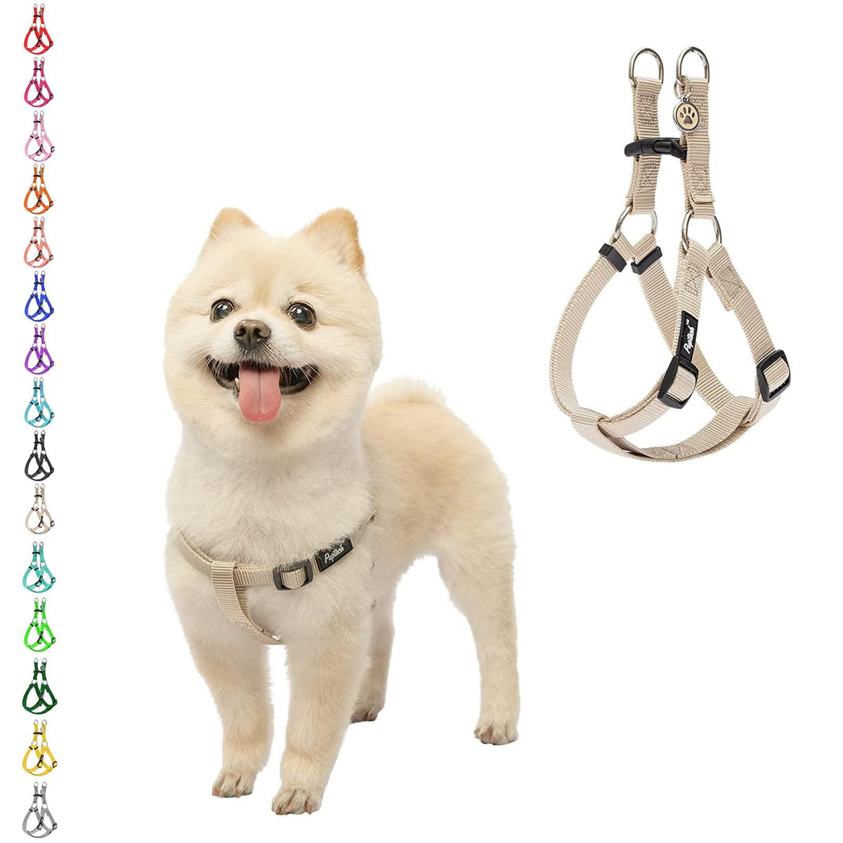 PUPTECK arnés sin tirón frontal, control cómodo en paseos.