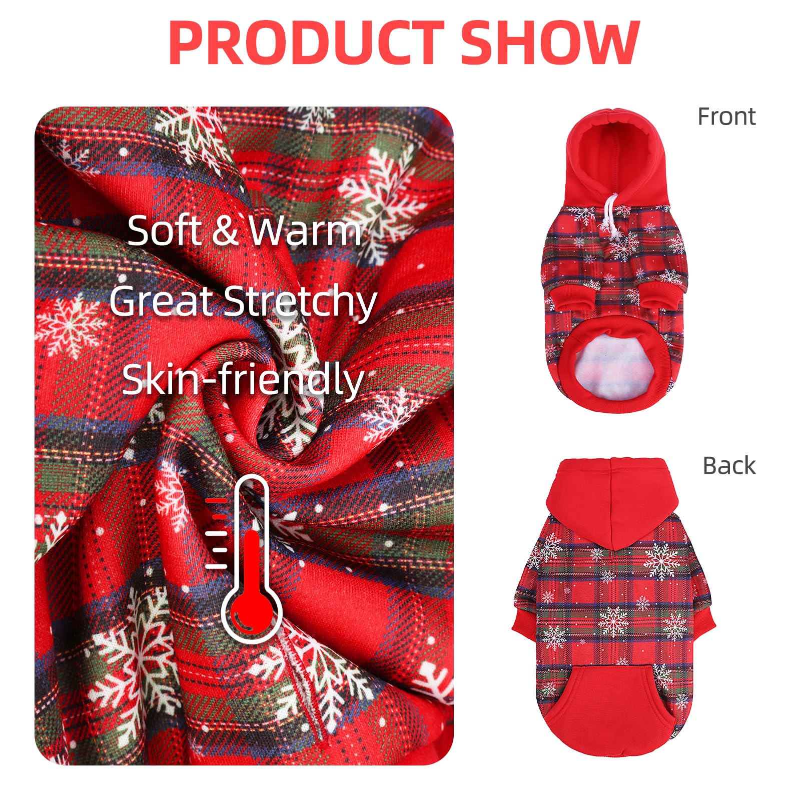 PUPTECK sudadera con bolsillo frontal, ideal para objetos pequeños.