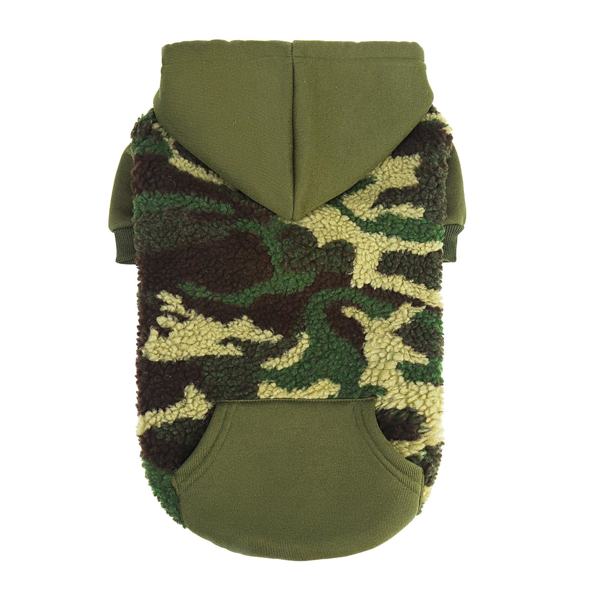 PUPTECK sudadera para perros con camuflaje frontal, ideal para paseos en clima frío.