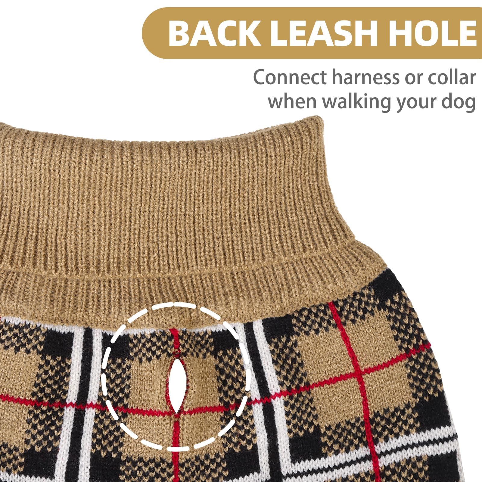 Sudadera PUPTECK con abertura para correa en la espalda para paseos.