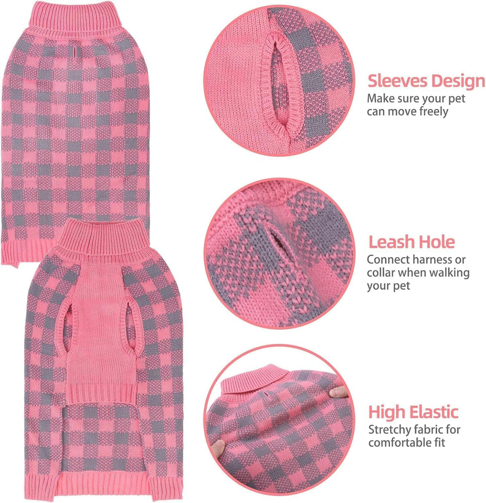 PUPTECK sudadera para perro: diseño a cuadros visible en la prenda.