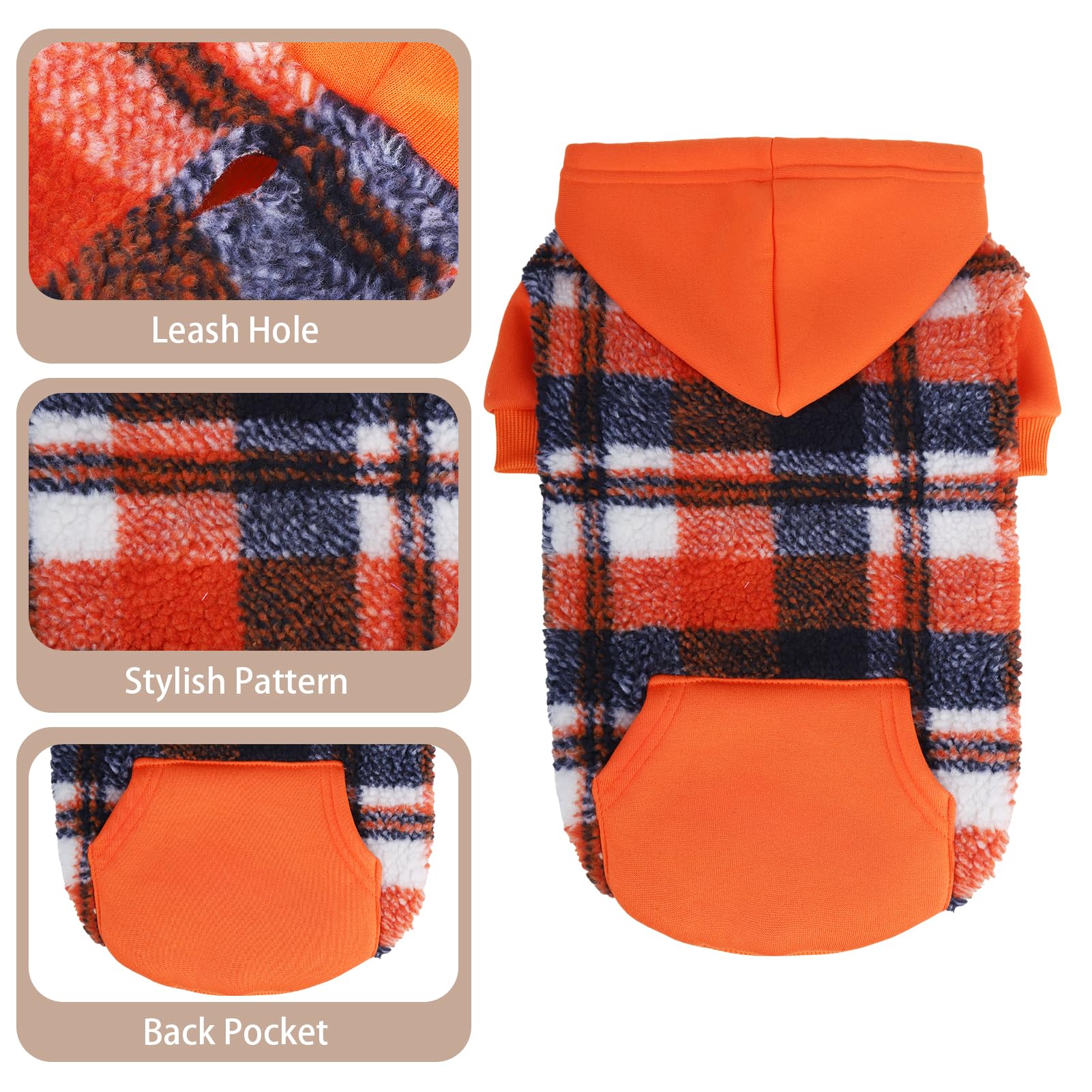 PUPTECK sudadera para perro ajuste elástico en cuello para mayor comodidad