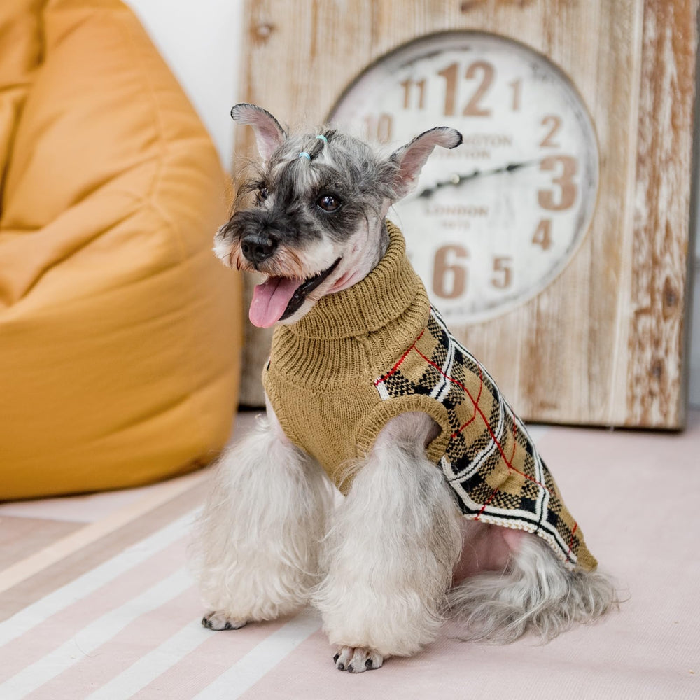Sudadera PUPTECK estampado plaid clásico, estilo cálido para ocasiones.