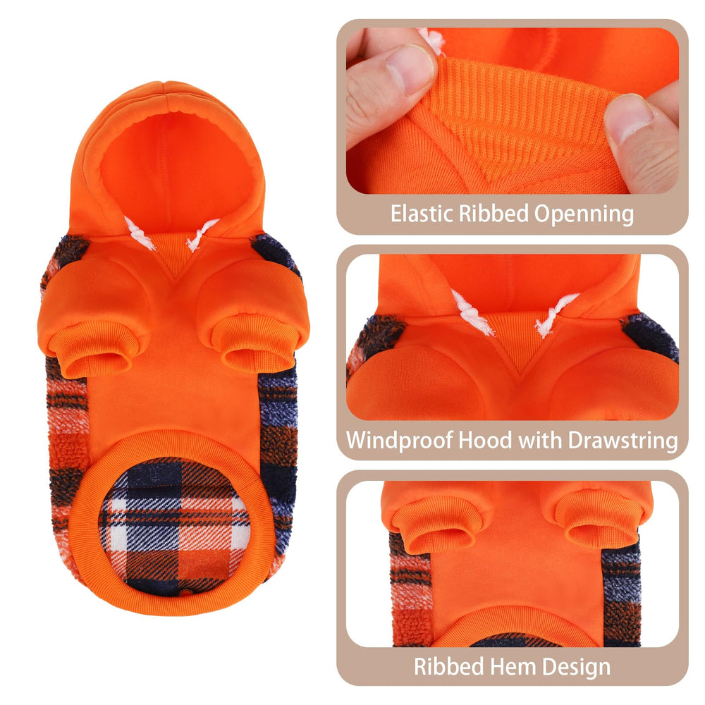PUPTECK sudadera para perro con orificio para correa para paseos fáciles