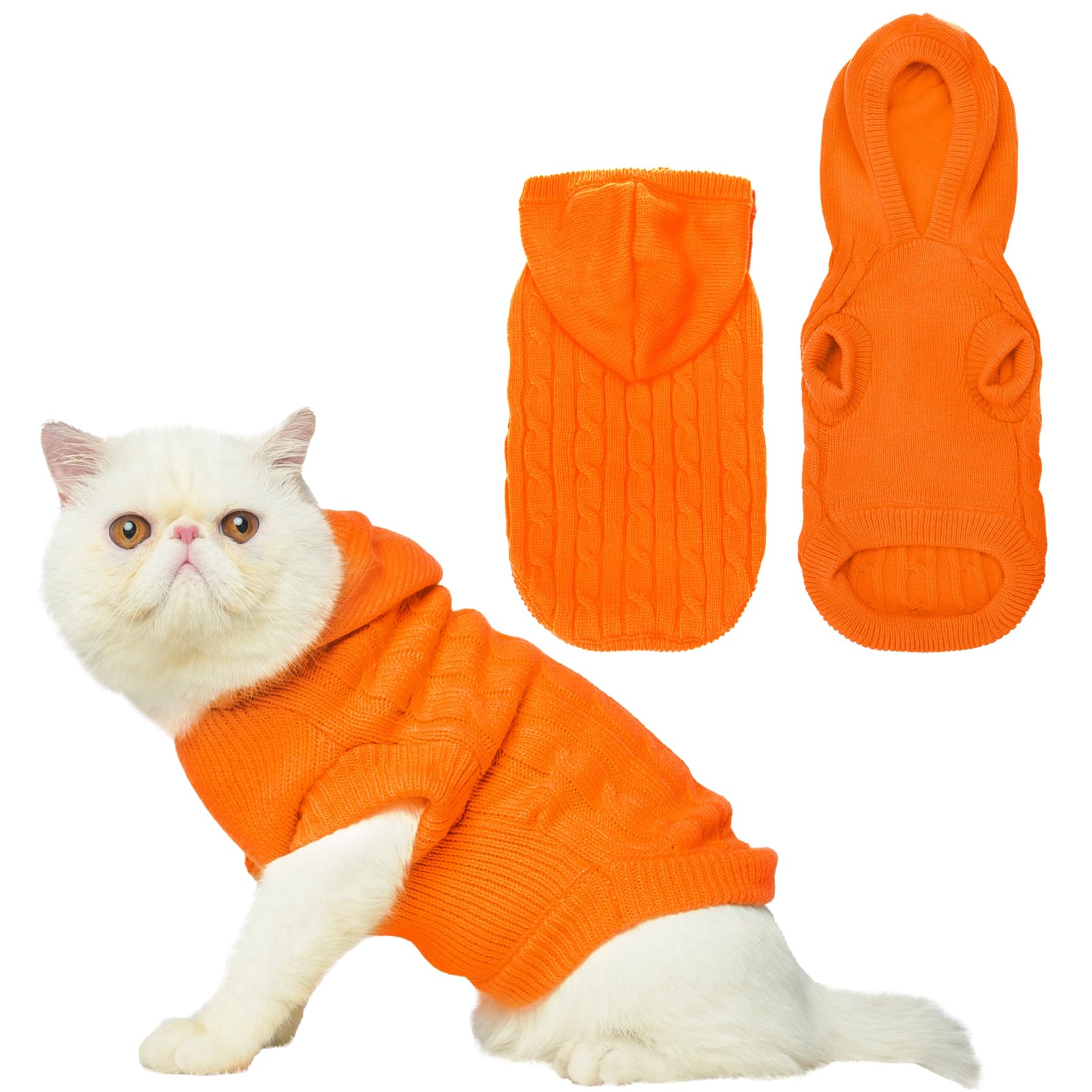 PUPTECK suéter invernal para perros y gatos, enfoque frontal para paseos cómodos