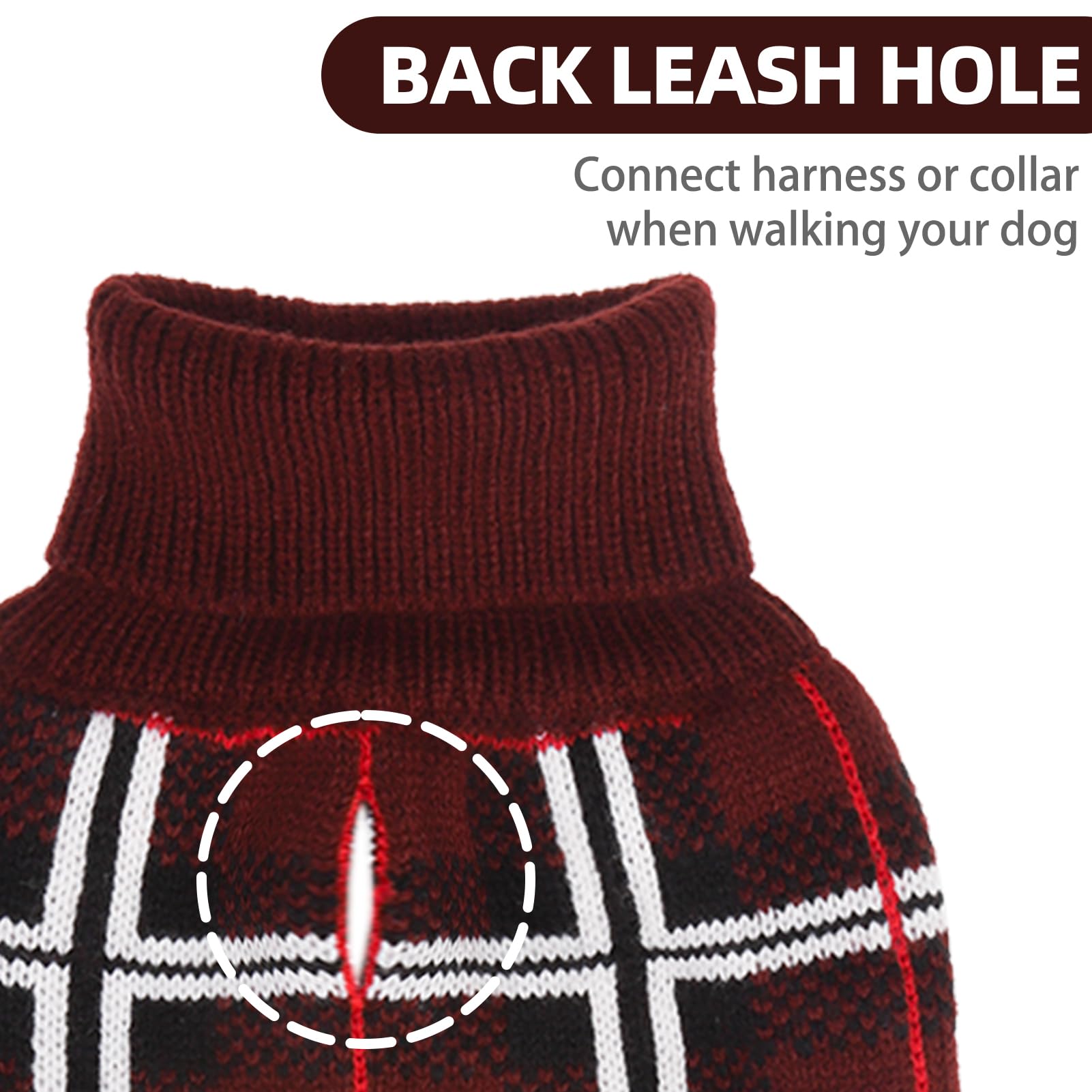 PUPTECK suéter navideño para perro, material acrílico, calor suave y durable.