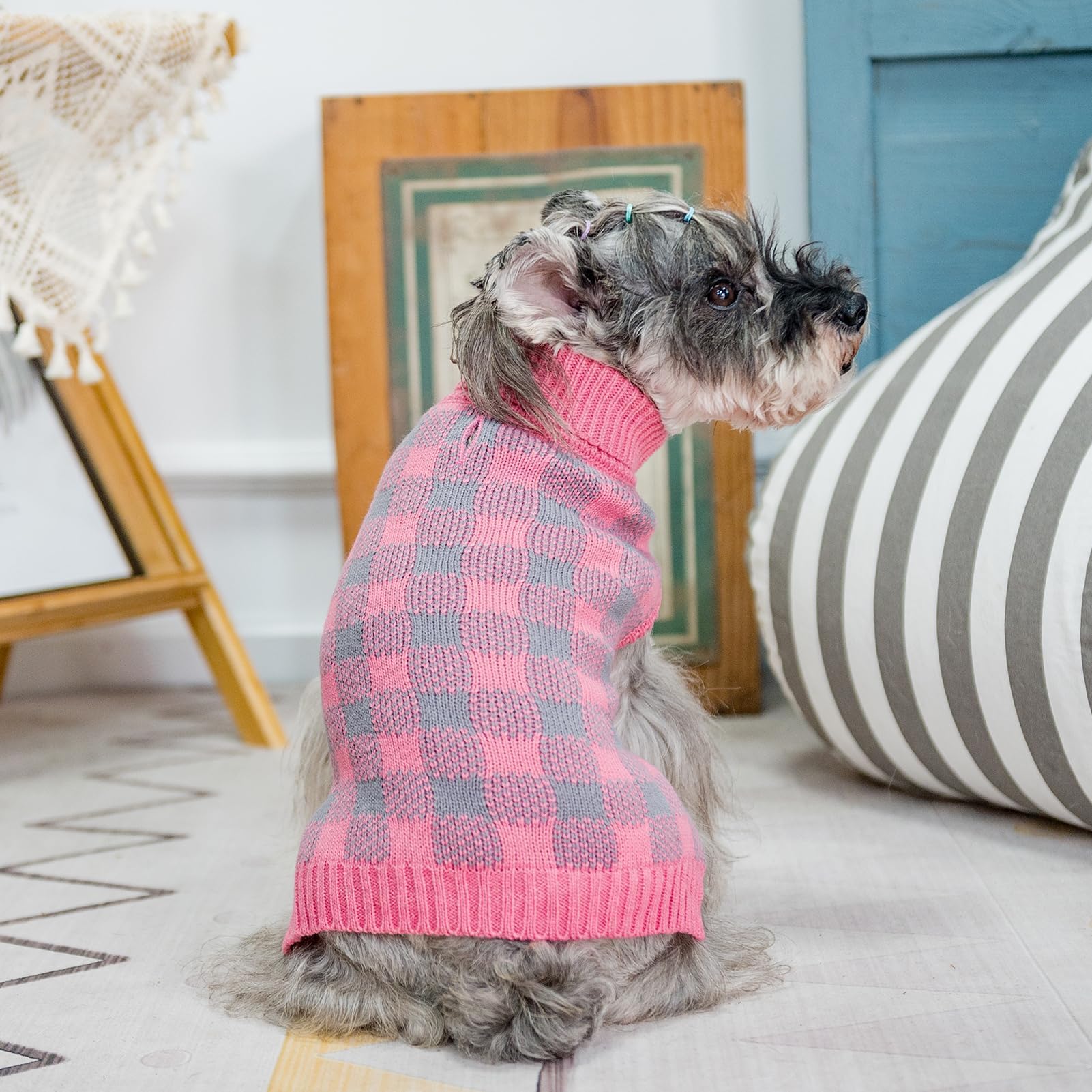 PUPTECK suéter para perro lavable a máquina, mantenimiento sencillo.
