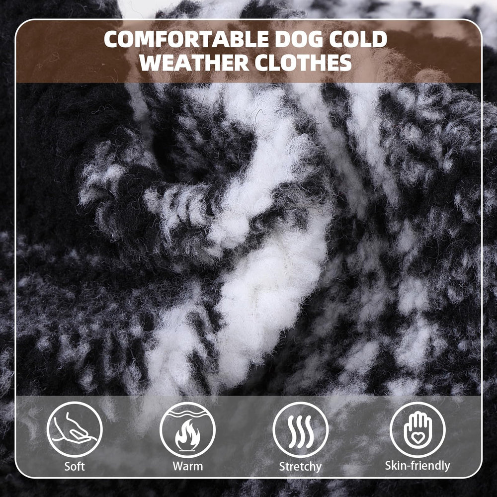 PUPTECK suéter para perro, material suave de lana y forro cálido para el invierno.