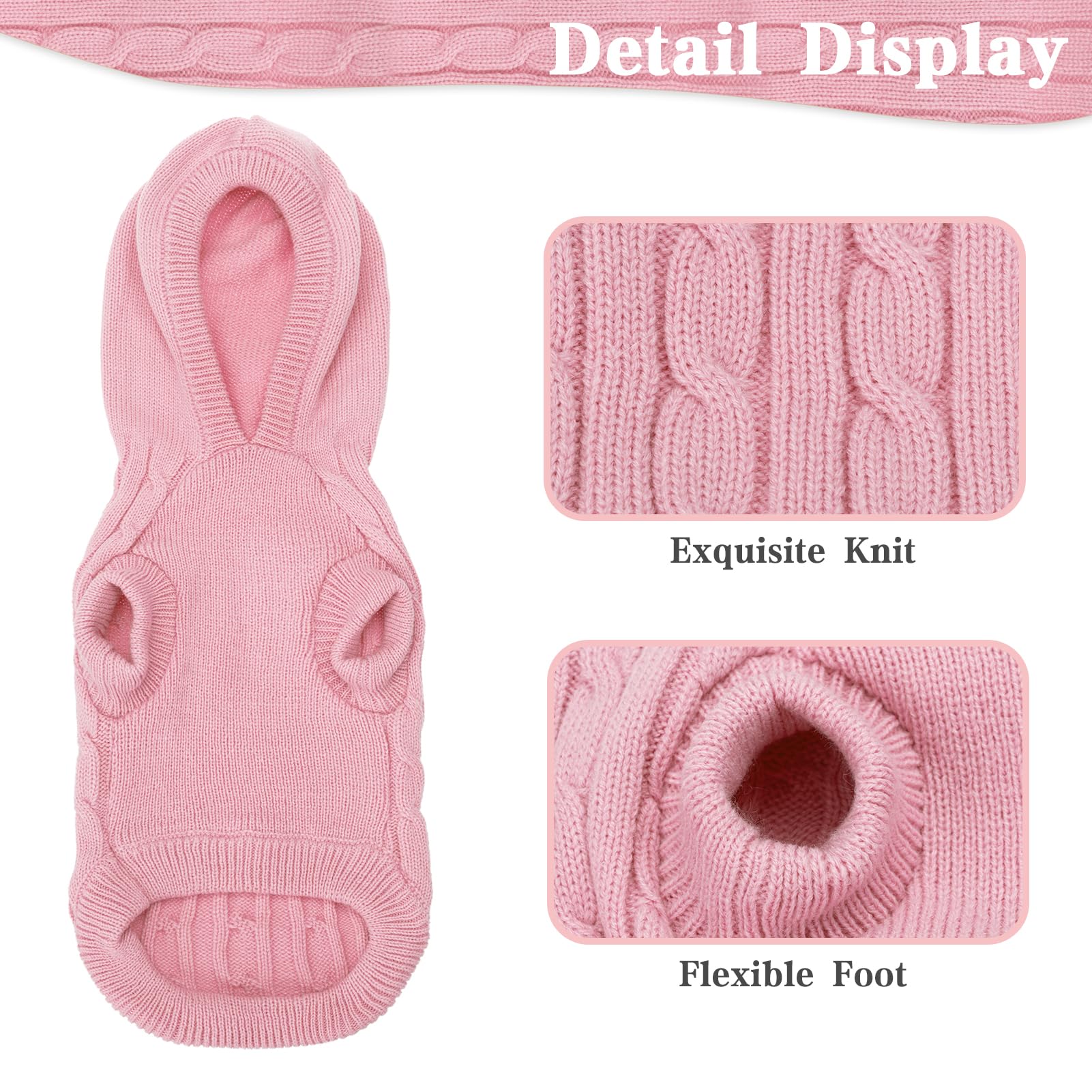 PUPTECK suéter rosa lavable a máquina, limpieza fácil