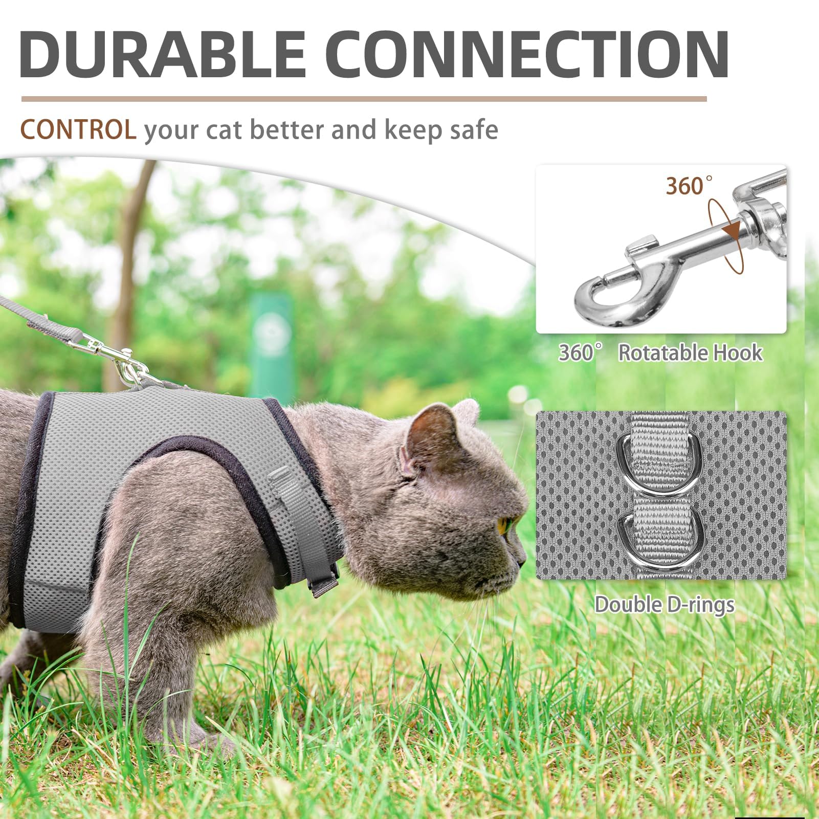 PUPTECK tabla-tallas-arnes-gato, guía rápida para talla adecuada.
