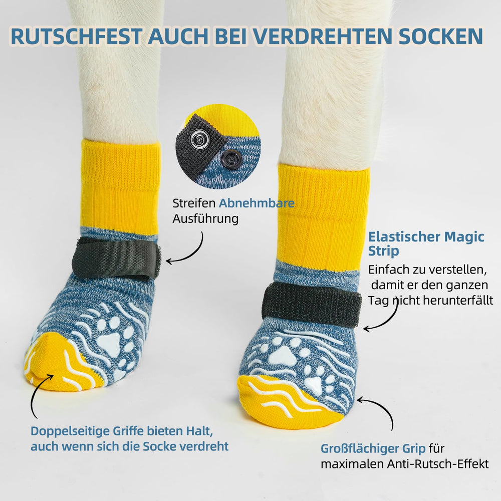 PUPTECK zapatos protectores de patas para perro, ideales para superficies interiores