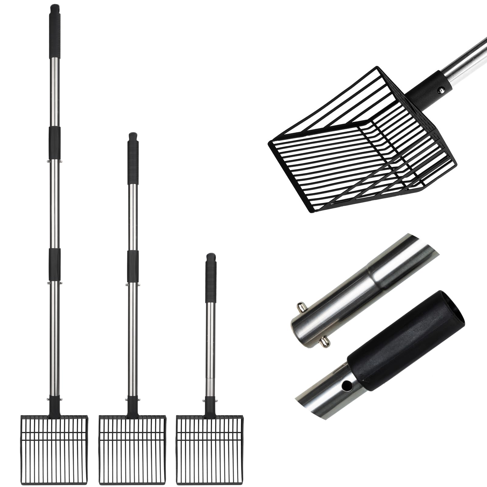 PUPTECK cucharón cribador gato profundo para cribado rápido y limpio