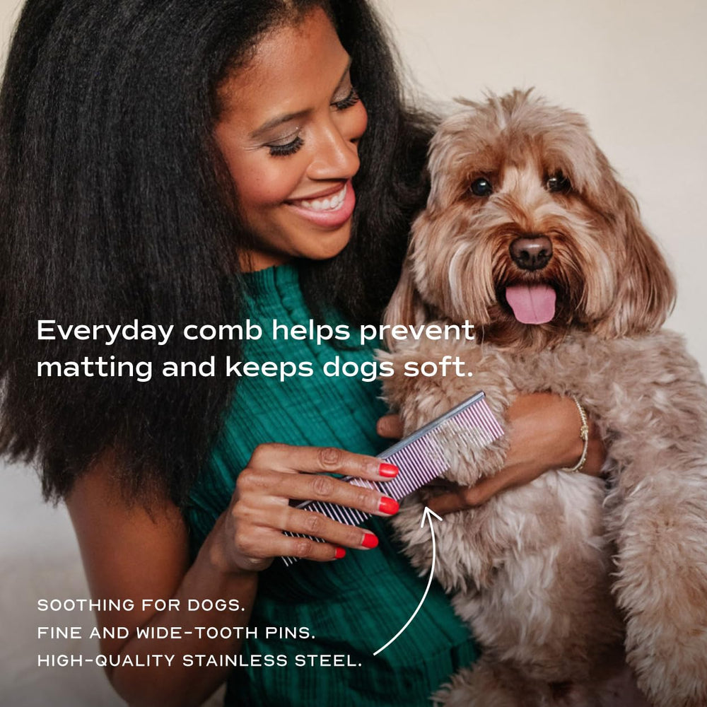 Pupwell: peine para perros con dientes redondeados que peinan con suavidad.