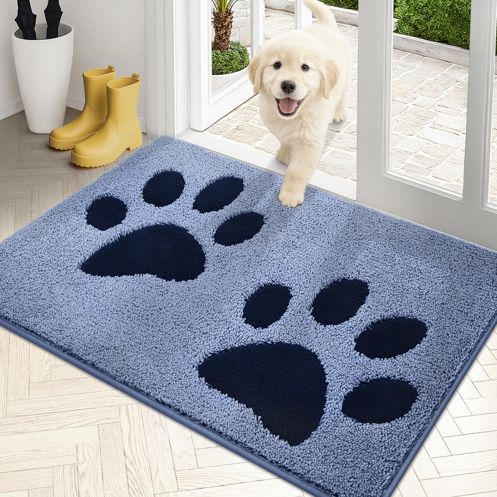 PURRUGS Alfombra de entrada bajo perfil, facilita abrir puertas sin trabarse