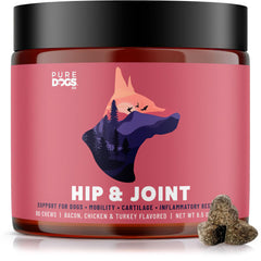 Pure Dogs Hip y Joint: botella con masticables para movilidad canina