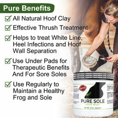 Pure Sole arcilla para pezuñas, aplicación manual fácil y segura