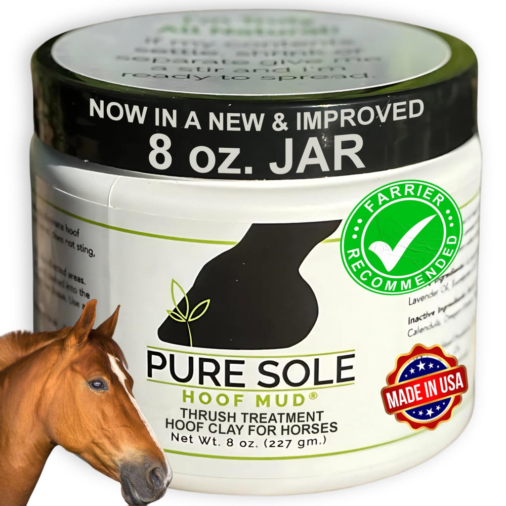 Pure Sole Barro de Casco para caballos, podredumbre interdigital, beneficio natural.