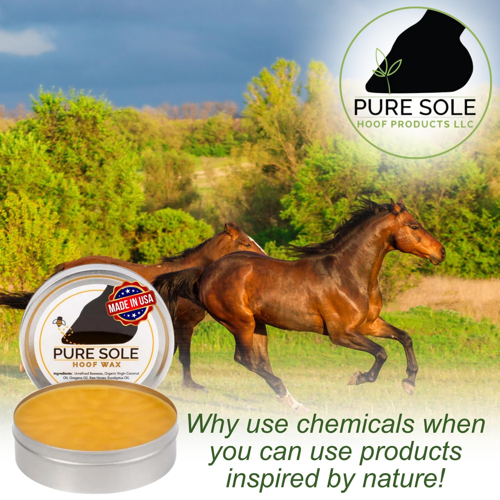 Pure Sole Hoof Wax: textura cremosa y fácil de aplicar para el cuidado.