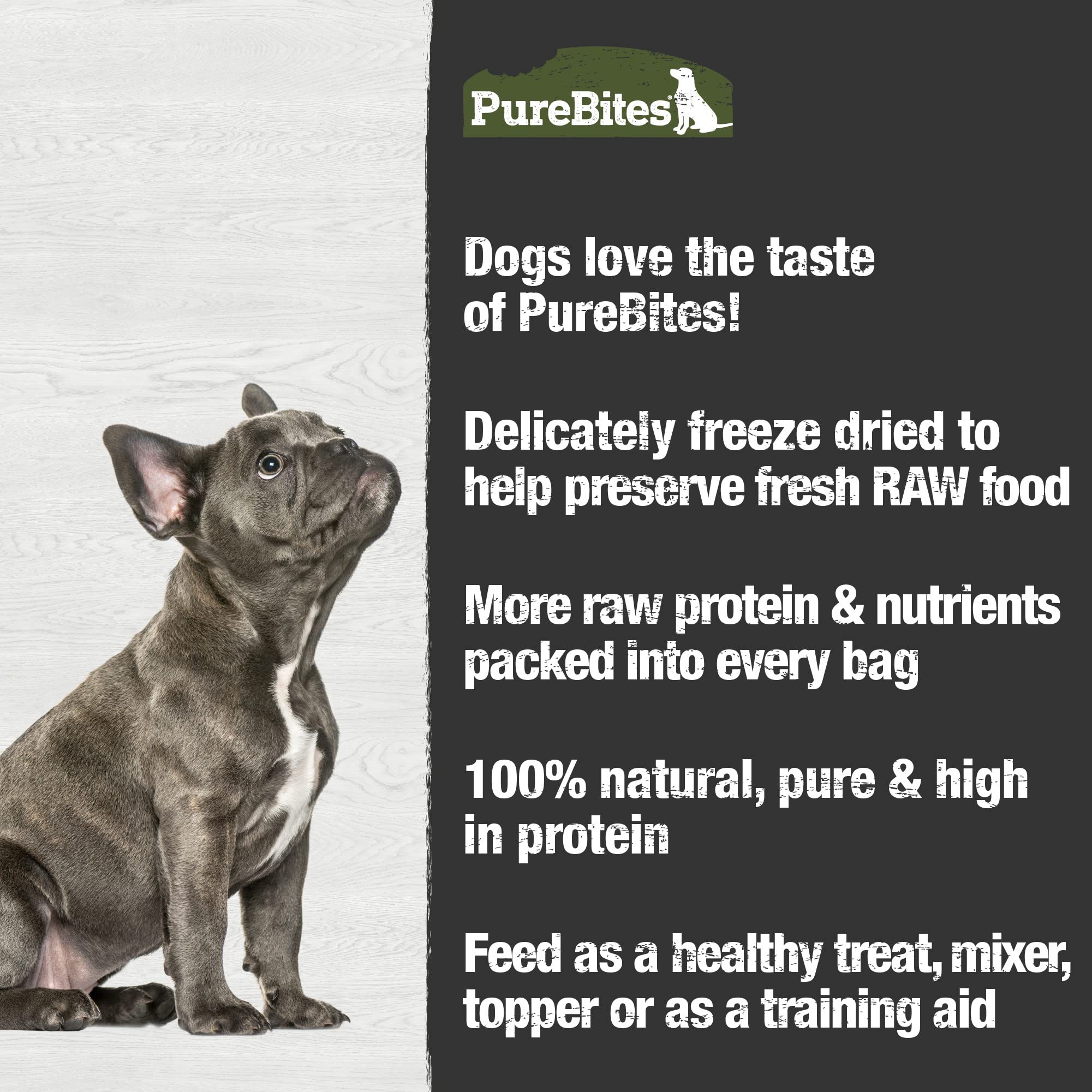 PureBites hígado de res para perros, premio de entrenamiento rápido.