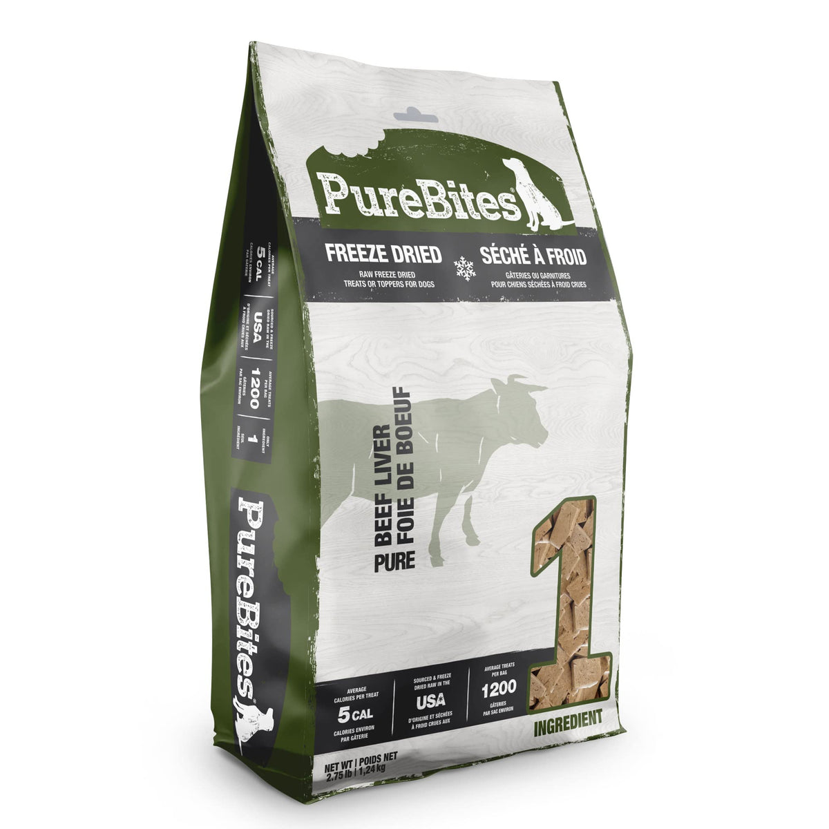 PureBites Higado de Res Liofilizado frente: snack natural y proteico para perros
