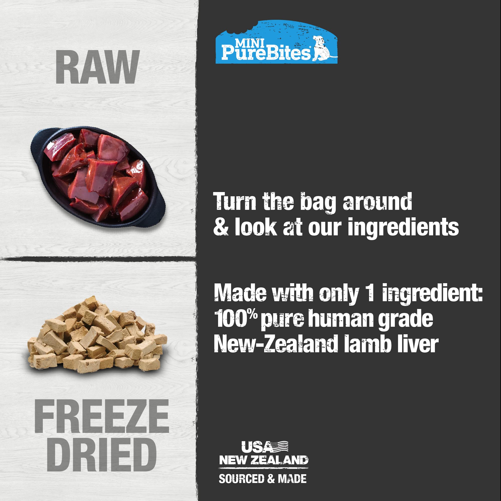 PureBites Mini cordero complemento para dietas restrictivas