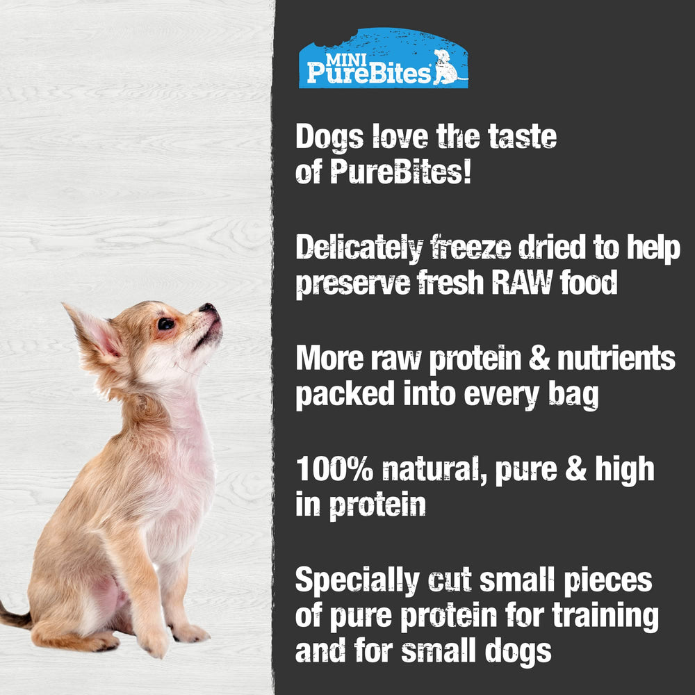 PureBites Mini cordero snack premiando en dietas