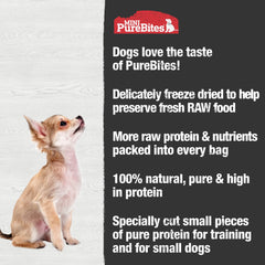 PureBites Mini Pollo, olor suave y sabor natural, gusto que anima a comer