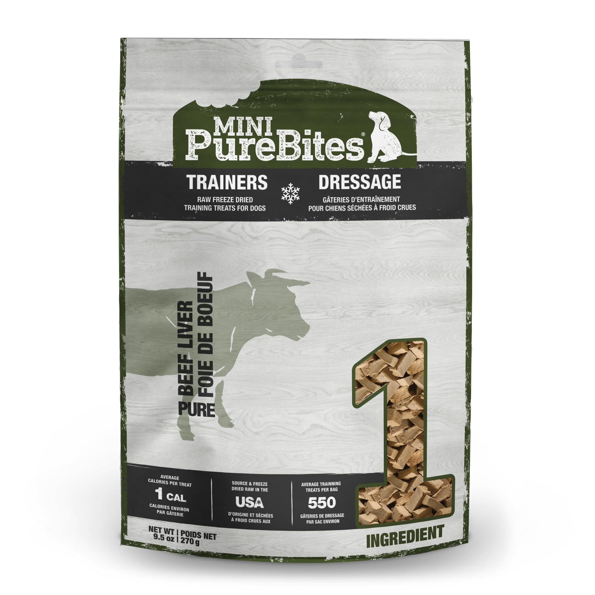 PureBites Mini ternera seca: trozos pequeños ideales para entrenamiento diario