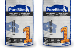 PureBites queso deshidratado para perros, paquete de dos, snack puro y sabroso para entrenamiento.