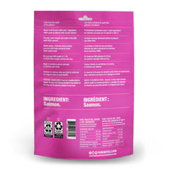 PureBites salmón para gatos, detalle de textura crujiente.