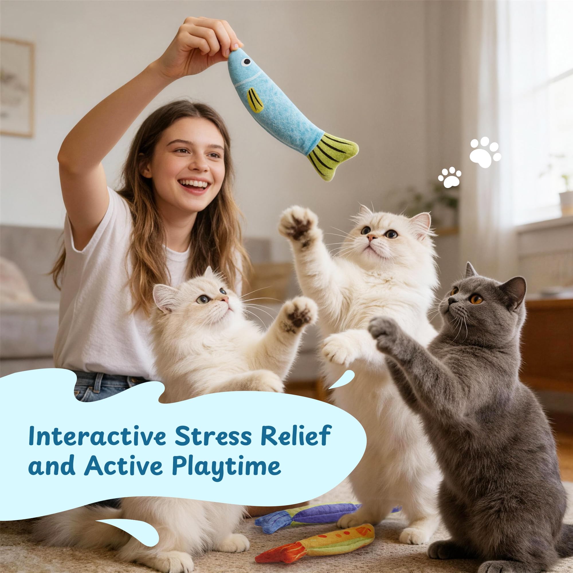 Puretoy Catnip: juego para aliviar estrés y mantener a tu gato activo.