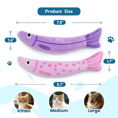 PURETOY Juguete de hierba gatera textura suave para masticación ligera.