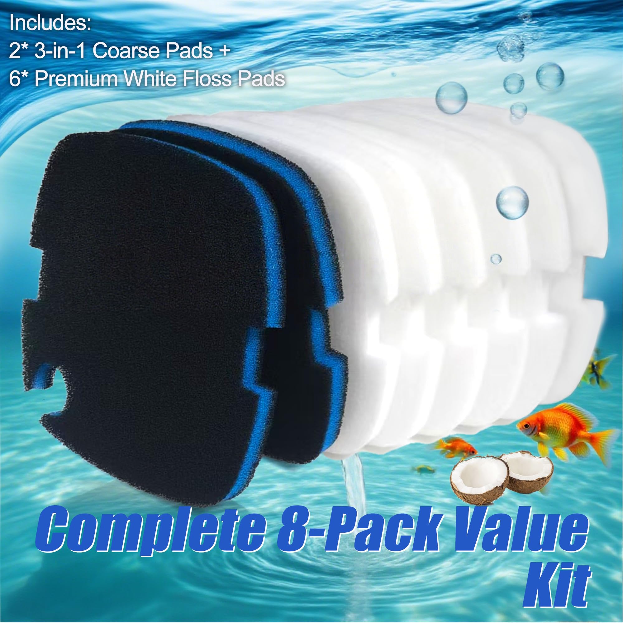 Filtro PurifyLogix lavable y reutilizable para acuario sostenible