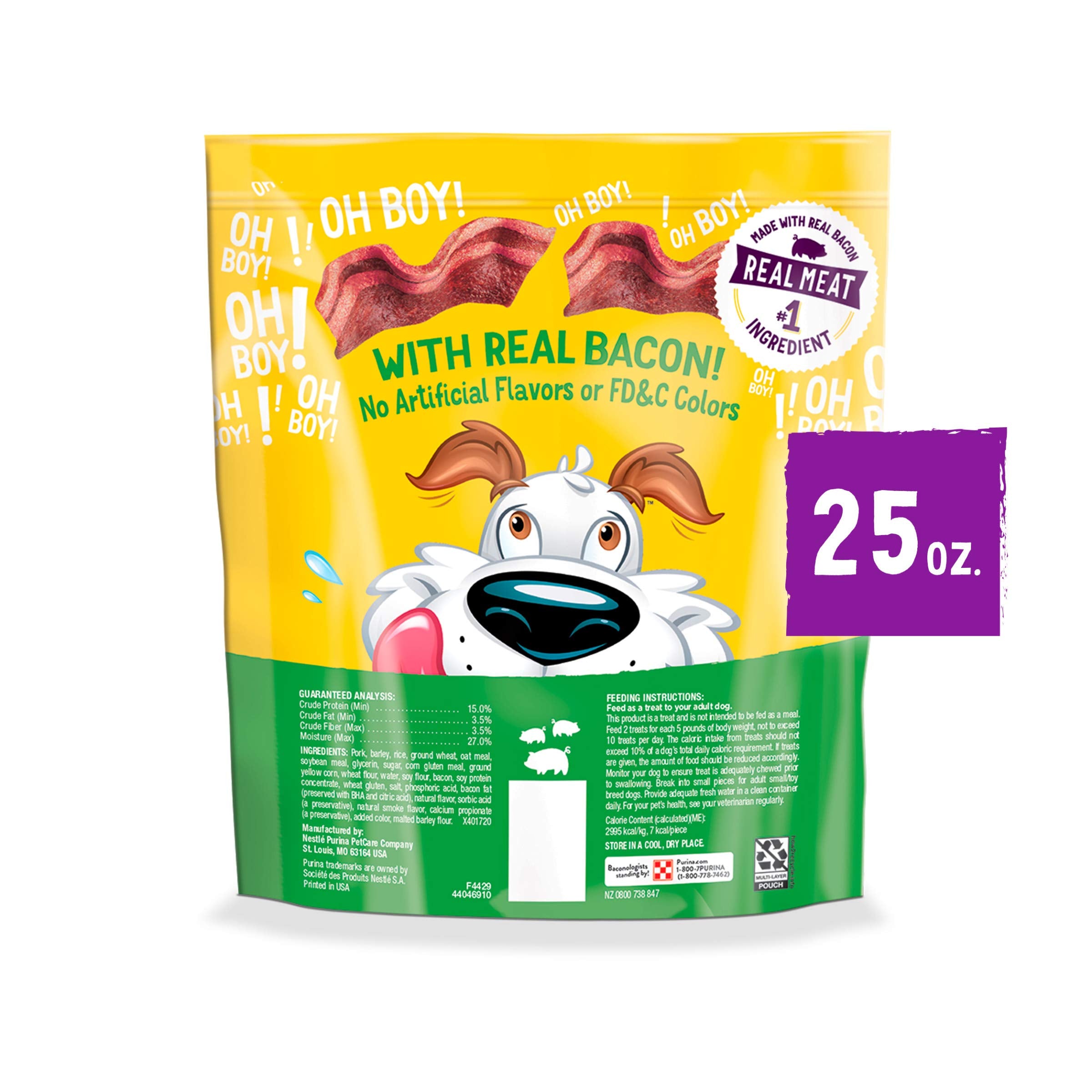 Purina Beggin' sin sabores artificiales, sabor auténtico de bacon.