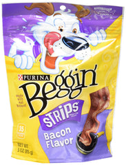 Purina Beggin' Strips Original tira de tocino, premio sabroso para perros