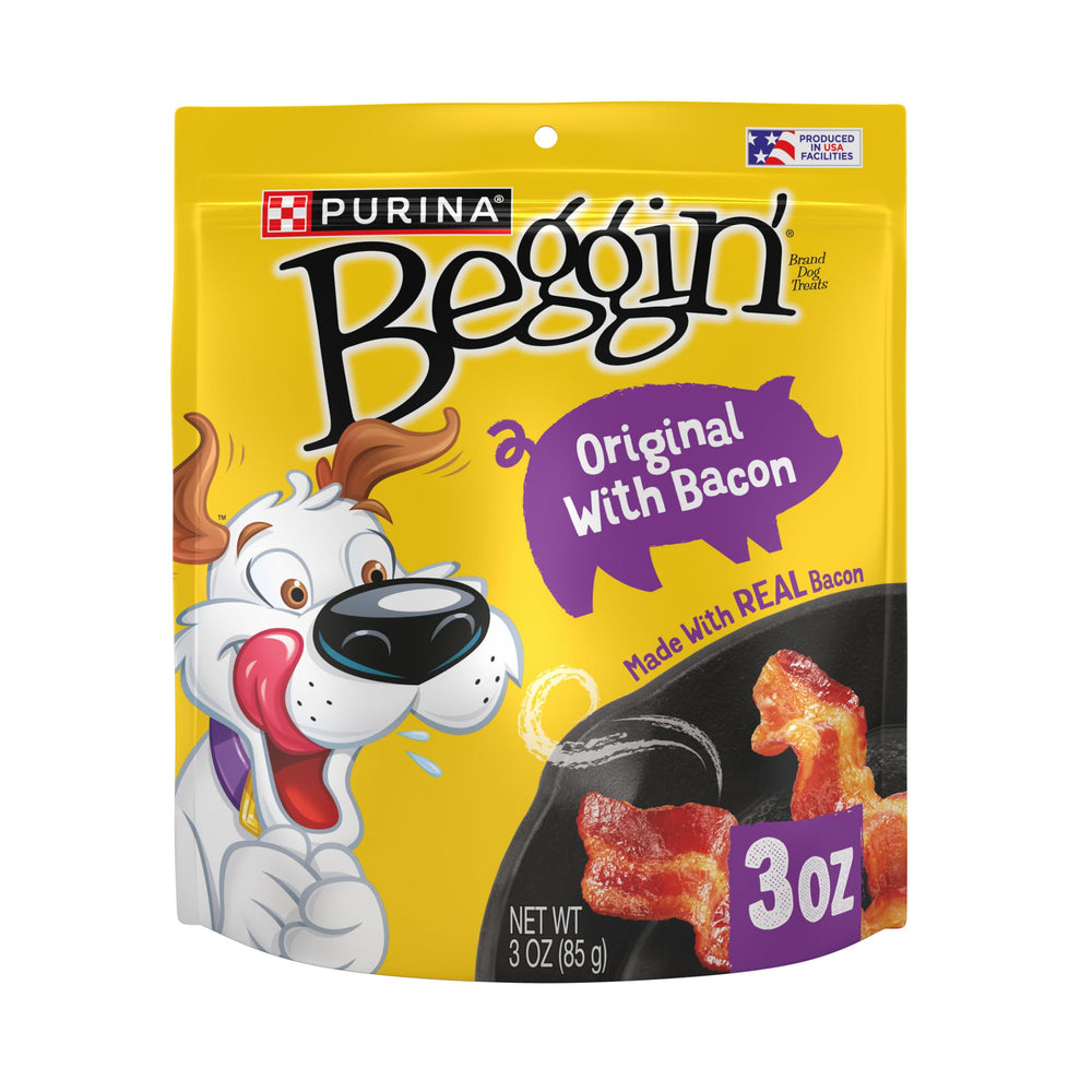 Purina Beggin' Tiras Original con tocino y carne real para premiar