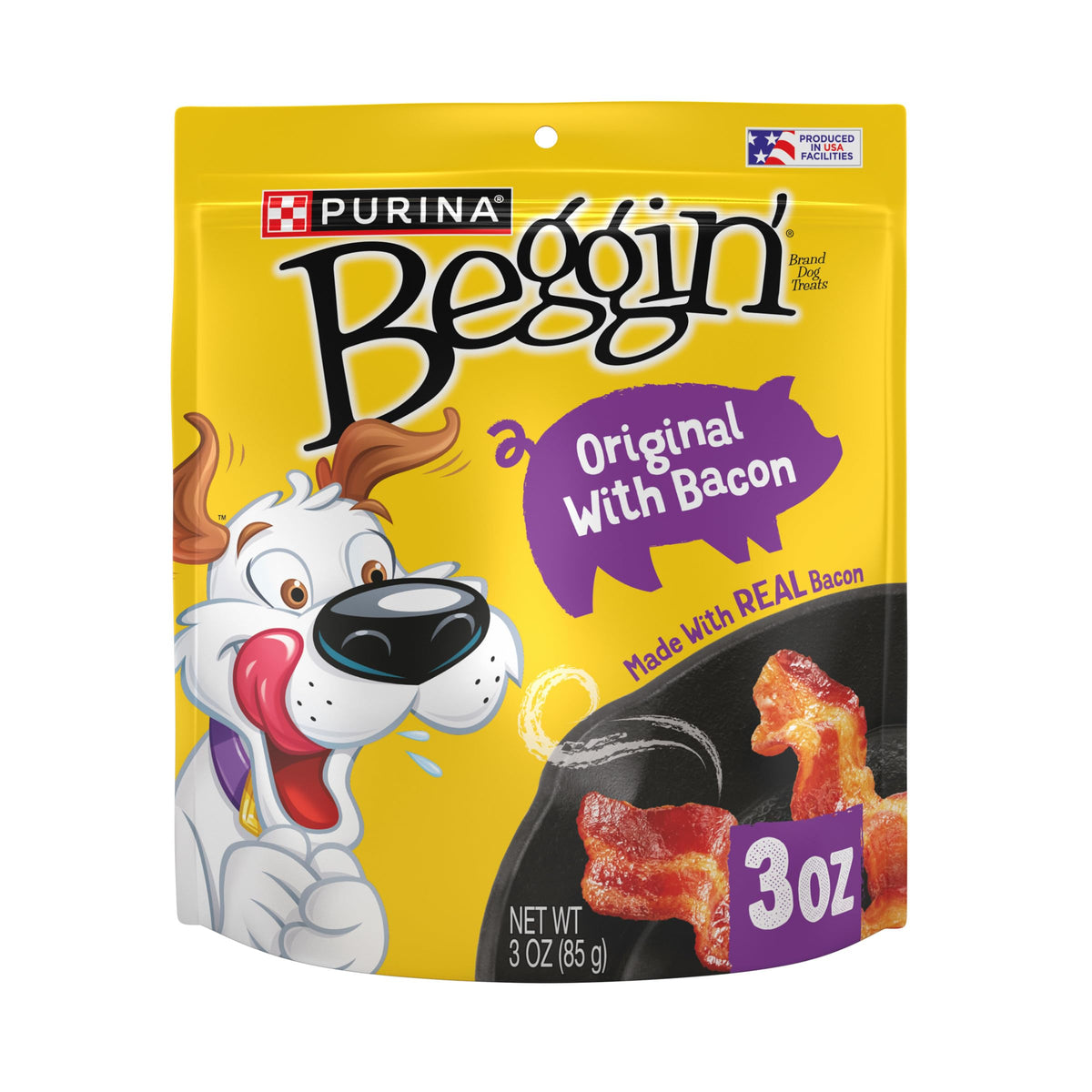Purina Beggin' Tiras Original con tocino y carne real para premiar