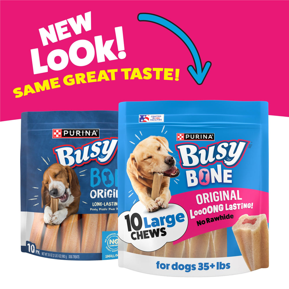 Purina Busy Bone Original 10ct centro carne real para masticación satisfactoria