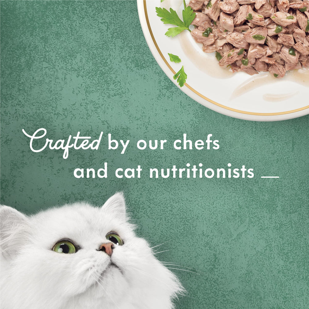 Purina Fancy Feast Medleys Ingredientes de Calidad en lata: proteína crujiente y vegetales para gusto diario