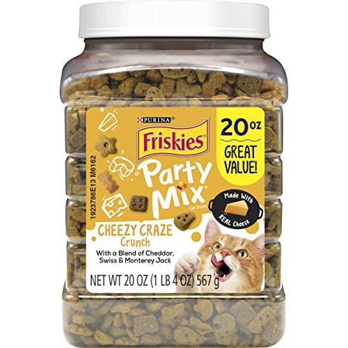 Purina Friskies Party Mix Cheezy Craze Crunch en bolsa para gatos