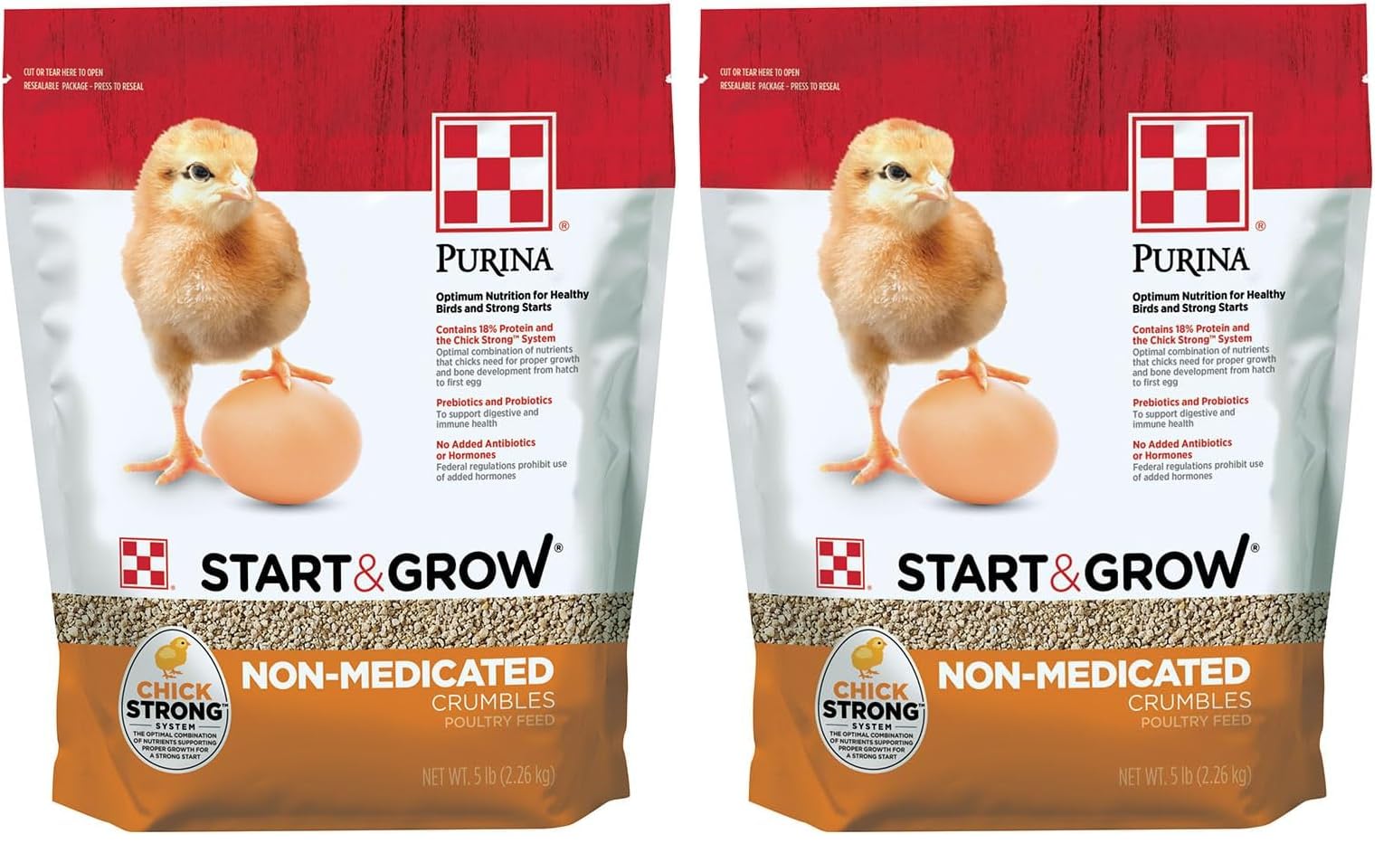 Purina Inicio y Crecimiento: alimento para pollos en gránulos, soporte nutricional para aves en crecimiento.