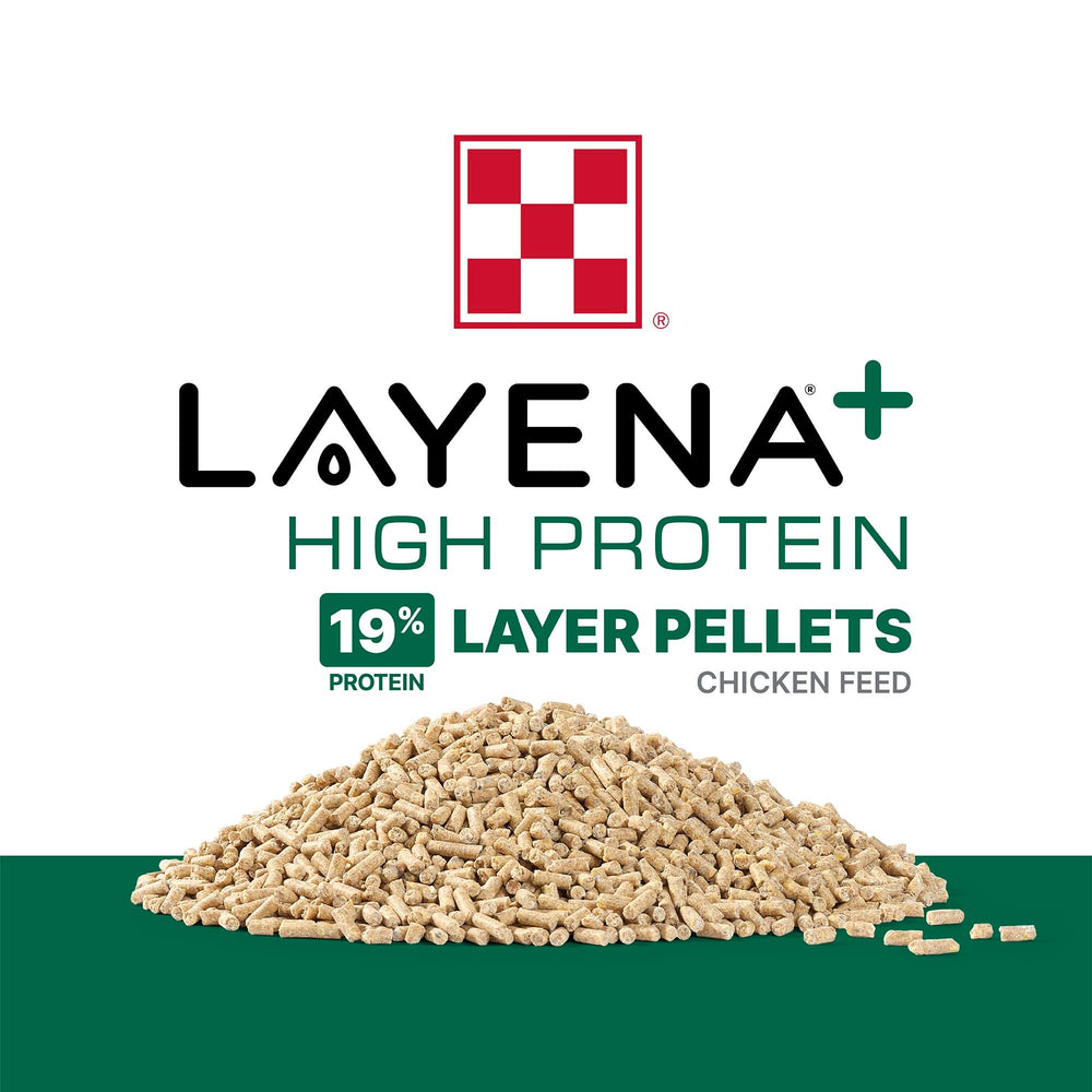 Purina Layena larvas integradas en granulado para consumo natural.