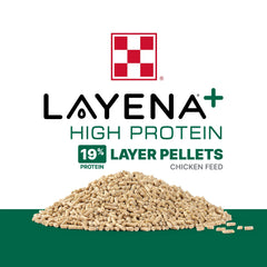 Purina Layena larvas integradas en granulado para consumo natural.