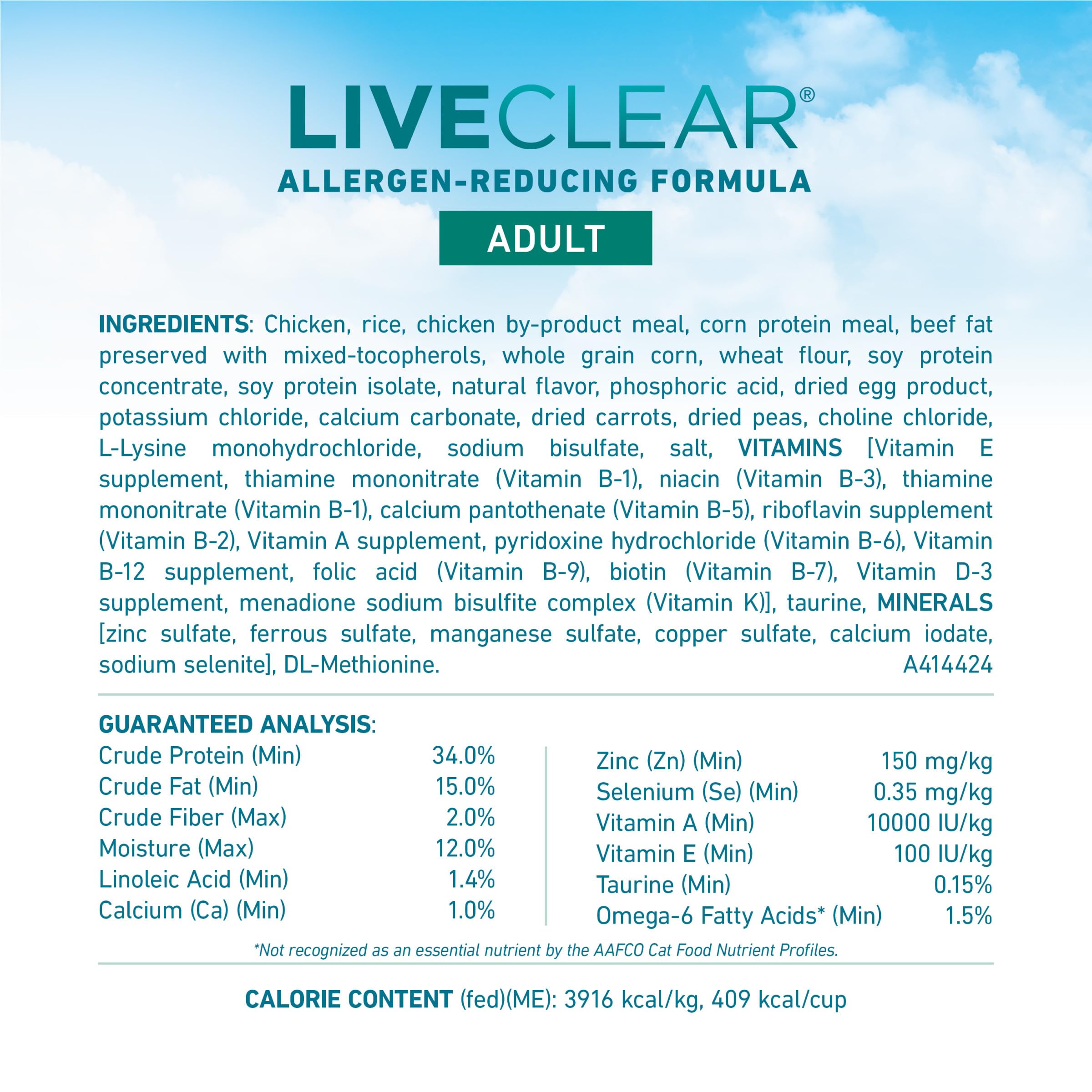 Purina ONE LiveClear, alergenos reducidos en pelo y caspa.